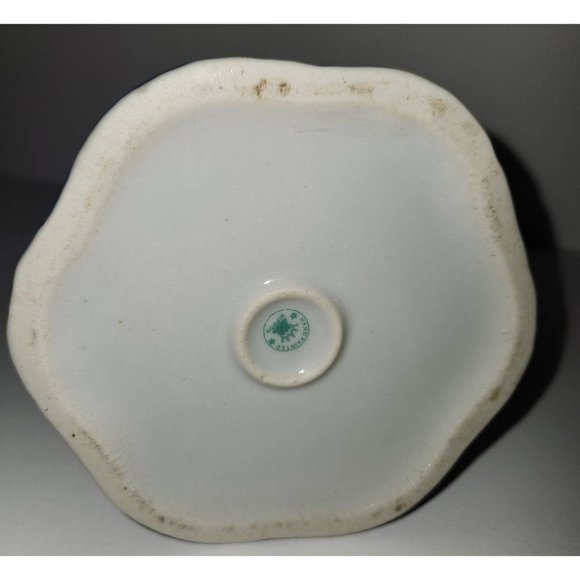 Antique Nippon Hand Painted Cherry Blossom and Cobalt Blue Chocolate Pot Pitcher - Picture 7 of 7